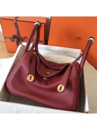 Best Replica Hermes Bicolor Lindy 30cm Swift Bordeaux Handmade Bag HT00566