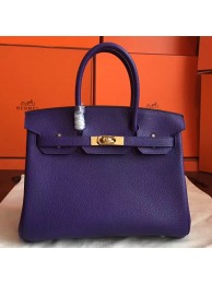 Copy 1:1 Hermes Iris Clemence Birkin 30cm Handmade Bag HT01343