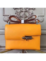 Copy Best Quality Hermes Yellow Goatskin Verrou Shoulder Handmade Bag HT00583