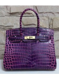Copy Hermes Birkin 30cm Bag In Cafe Crocodile Leather HT01247