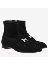 Copy Hermes Black Saint Honore Ankle Boots HT00012