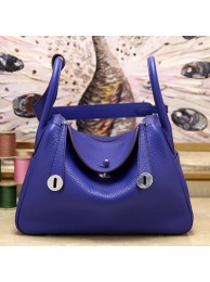 Copy Hermes Blue Electric Clemence Lindy 34cm Bag HT00260