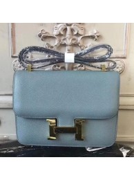 Copy Hermes Blue Lin Constance MM 24cm Epsom Leather Bag HT00451