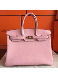 Copy Hermes Pink Clemence Birkin 40cm Handmade Bag HT00053