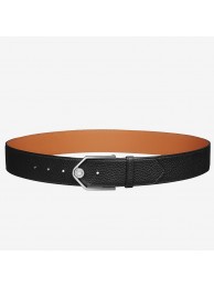 Designer Fake Hermes Black Licol 40 MM Reversible Leather Belt HT00289