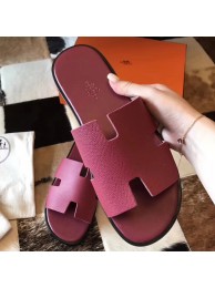 Designer Hermes Izmir Sandals In Fuchsia Epsom Leather HT01150