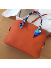 Fake Hermes Orange Clemence Bolide 35cm Handmade Bag HT01015