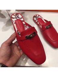 Fake Hermes Oz Mule In Red Calfskin Leather HT00466