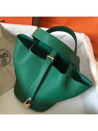 Fake Hermes Vert Vertigo Picotin Lock PM 18cm Handmade Bag HT00922