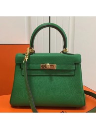 Hermes Bamboo Clemence Kelly 20cm GHW Bag HT00329