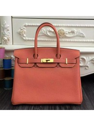 Hermes Birkin 30cm 35cm Bag In Crevette Clemence Leather HT00484