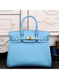 Hermes Birkin 30cm 35cm Bag In Light Blue Epsom Leather HT00663