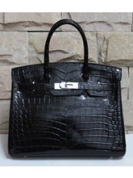 Hermes Birkin 30cm Bag In Black Clemence Leather HT00955