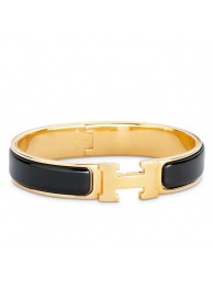 Hermes Black Enamel Clic H PM Bracelet HT00823