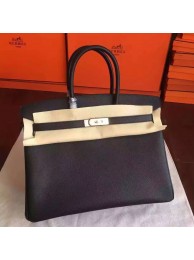Hermes Black Epsom Birkin 35cm Handmade Bag HT00980