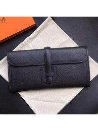 Hermes Black Epsom Jige Elan 29 Clutch HT00620