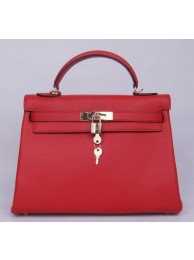 Hermes Red Picnic Kelly 32cm Wicker Bag HT00108