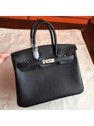 Hermes Black Swift Birkin 25cm Handmade Bag HT00759