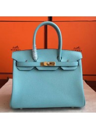 Hermes Blue Atoll Epsom Birkin 35cm Handmade Bag HT00270