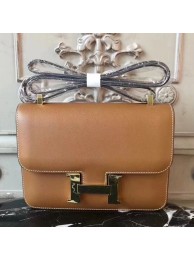 Hermes Brown Constance MM 24cm Epsom Leather Bag HT01295