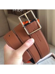 Hermes Brown Saddle 38MM Reversible Belt HT01163