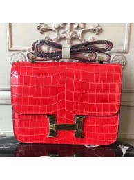 Hermes Cherry Constance MM 24cm Crocodile Bag HT01072