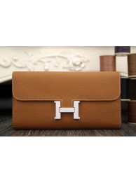 Hermes Constance Wallet In Brown Epsom Leather HT00910