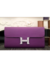 Hermes Constance Wallet In Purple Epsom Leather HT01332