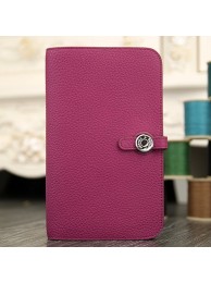 Hermes Dogon Combine Wallet In Purple Leather HT00344