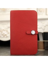 Hermes Dogon Combine Wallet In Red Leather HT00619