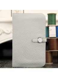 Hermes Dogon Combine Wallet In White Leather HT01251