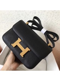 Hermes Epsom Constance 24cm Black Handmade Bag HT00779