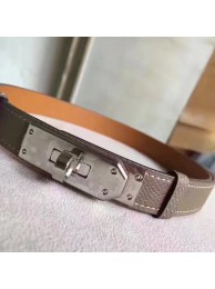 Hermes Etoupe Epsom Kelly Belt With Palladium Hardware HT00398