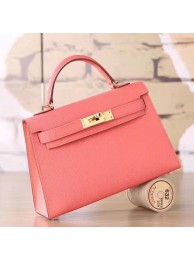 Hermes Flamingo Epsom Kelly Mini II 20cm Handmade Bag HT00454