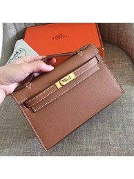 Hermes Gold Epsom Kelly Pochette Handmade Bag HT00330