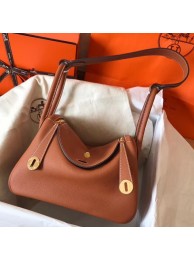 Hermes Gold Lindy 30cm Clemence Handmade Bag HT00381