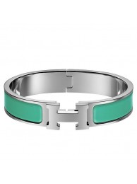 Hermes Green Enamel Clic H PM Bracelet HT00698