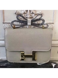 Hermes Grey Constance MM 24cm Epsom Leather Bag HT00650