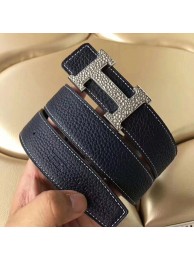 Hermes H Belt Buckle &amp; Noir Clemence 32 MM Strap HT00548