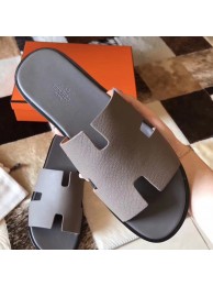 Hermes Izmir Sandals In Grey Epsom Leather HT00768