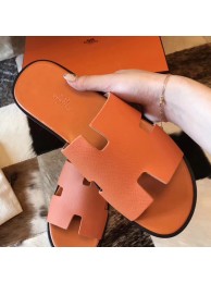 Hermes Izmir Sandals In Orange Epsom Leather HT01048