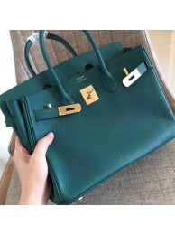 Hermes Malachite Clemence Birkin 30cm Handmade Bag HT00611