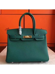 Hermes Malachite Epsom Birkin 30cm Handmade Bag HT00492