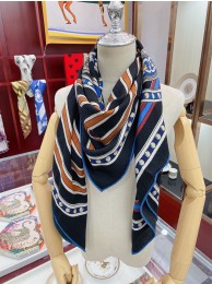 Hermes Marine Rayure Banquier Muffler Stole HT01158