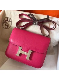 Hermes Mini Constance 18cm Rose Red Epsom Bag HT00506