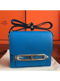 Hermes Mini Sac Roulis Bag In Blue Hydra Swift Leather HT00031