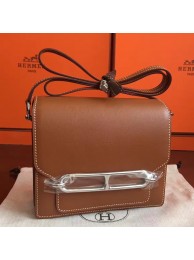 Hermes Mini Sac Roulis Bag In Caramel Swift Leather HT00656
