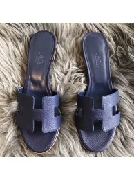 Hermes Oasis Sandals In Sapphire Epsom Leather HT01363