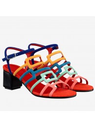 Hermes Oracle Sandals In Multicolour Suede Leather HT00897