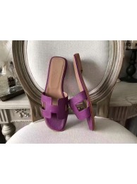 Hermes Oran Sandals In Cyclamen Epsom Leather HT00144